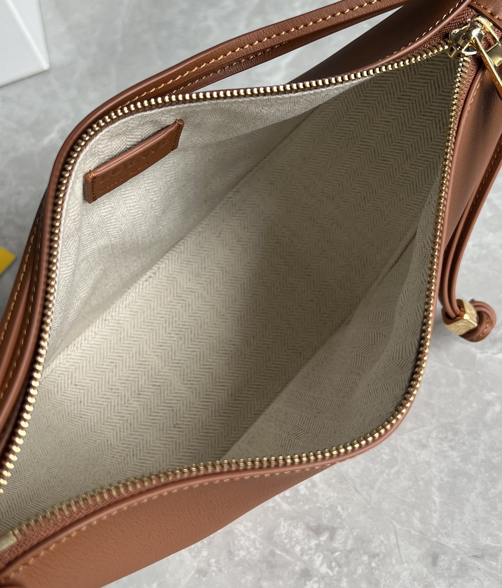 Loewe Mini Hammock Hobo Bag in Classic Calfskin Caramel